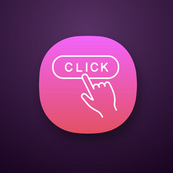 click button app icon vector image