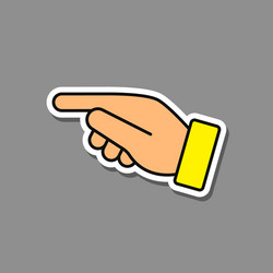 gesture hand with pointing forefinger isolated vector