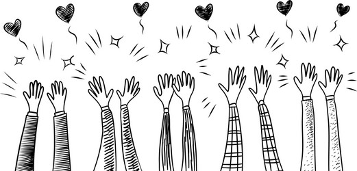 Hands Clapping in Support vector image