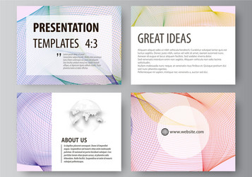 set of business templates for presentation slides vector image