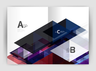 abstract background with color triangles annual vector image