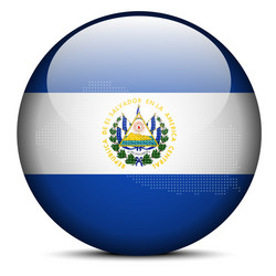 map with dot pattern on flag button of republic vector image