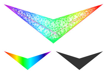 spectrum net gradient arrowhead down icon vector image