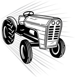 Vintage tractor Royalty Free Vector Image - VectorStock