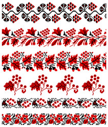 Ukrainian Embroidery Pattern Vector Image