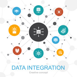 Data Integration Web Concept vector image