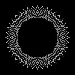 radial pattern for decorative round frame vector image