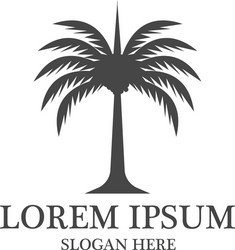Date Palm Logo - Tropical Icon Vector Image