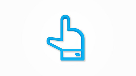 hand with index finger pointing at somerealistic vector image