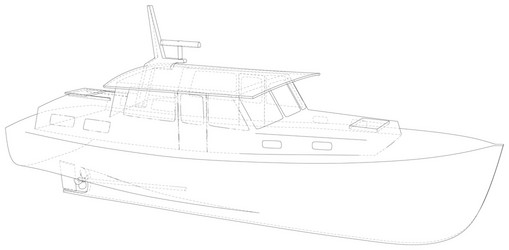 ships boats wire-frame on white background eps10 Vector Image