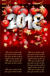 2018 happy new year background for your seasonal vector