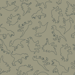 dinosaur pattern in linear style for print vector image