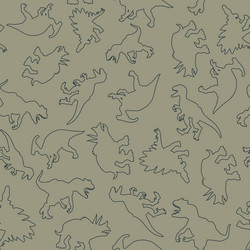 Dinosaur pattern in linear style for print vector