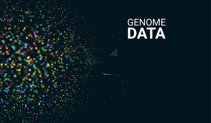 genetic dna data map sequence background vector image