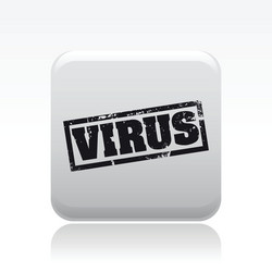 Pc virus icon vector