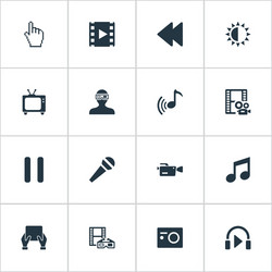 set of simple icons element vector image