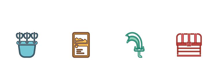set quiver with arrows card game collection sword vector image