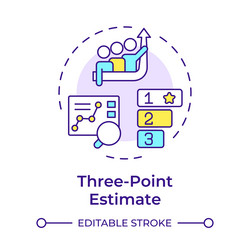 three-point estimate multi color concept icon vector image