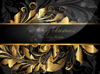 Luxury Christmas Baroque Background Vector Image