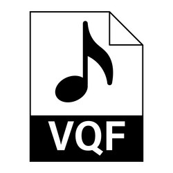 modern flat design of vqf file icon for web vector image