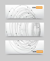 Abstract Network Card with Lines and Dots vector image