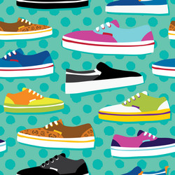 hand drawn cartoon style skateboarding sneaker vector