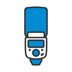 Icon of portable photo flash vector