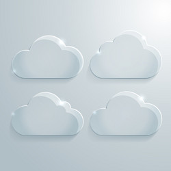 modern cloud icons set vector