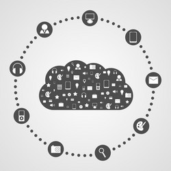cloud computing concept modern design template vector image