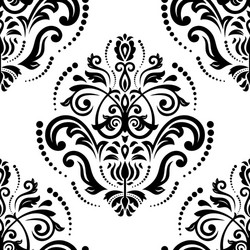 damask seamless pattern abstract background vector image