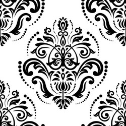 Damask seamless pattern abstract background vector