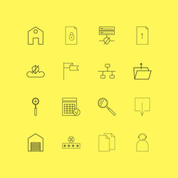 internet of things linear icon set simple outline vector image