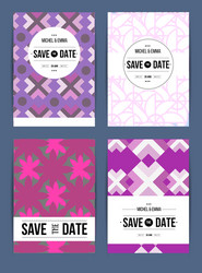 Invite template set vector