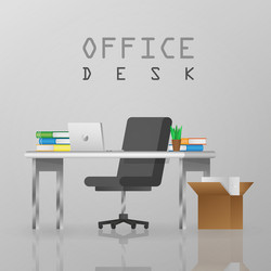 modern office furniture set vector