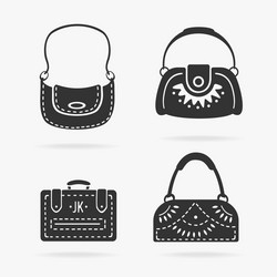 set female bags vector