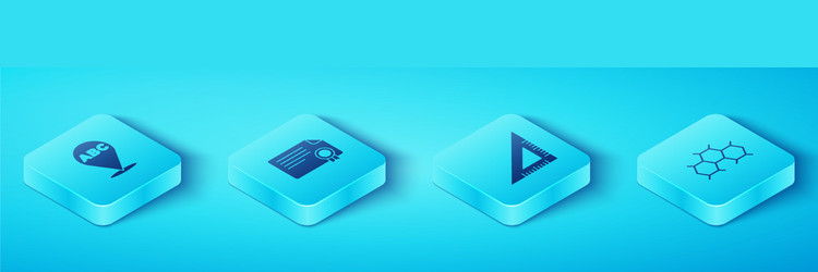 set isometric alphabet certificate template vector image