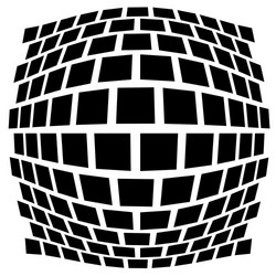 3d circular burst convex globe sphere orb distort vector image