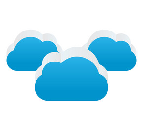 cloud symbol icon shape for computing vector image