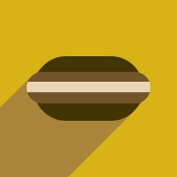 flat web icon with long shadow macaroon vector image