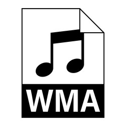 modern flat design of wma file icon for web vector image