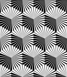 Continuous monochrome pattern decorative abstract vector