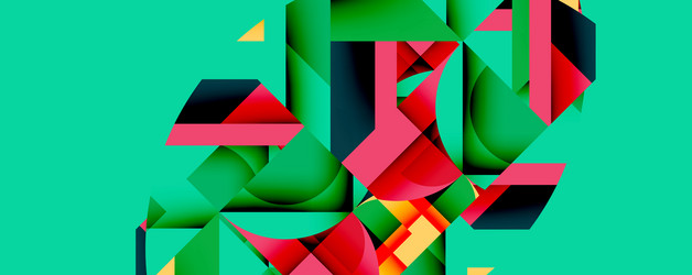 abstract geometric shapes overlap creating vector image