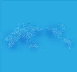 cobweb network technology world map vector image