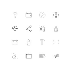 internet of things linear thin icons set outlined vector image