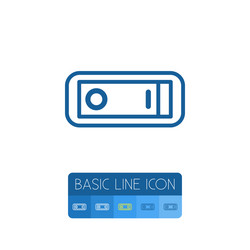 isolated click outline switch element can vector image