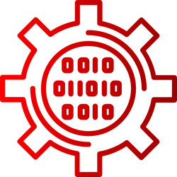 binary code line gradient icon vector image