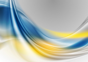 blue and yellow abstract waves background vector