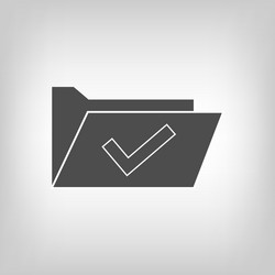 computer folder with tick vector image