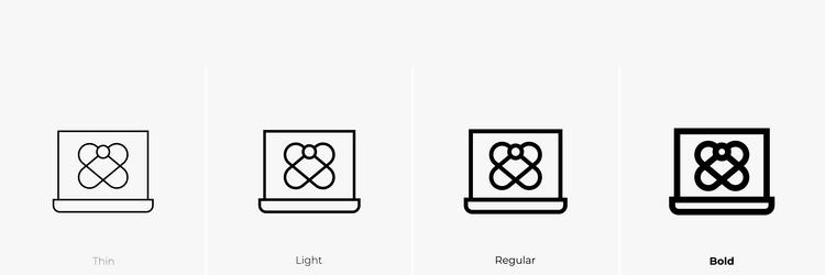 data science icon thin light regular and bold vector image