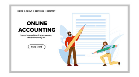 Online accounting internet financial report vector